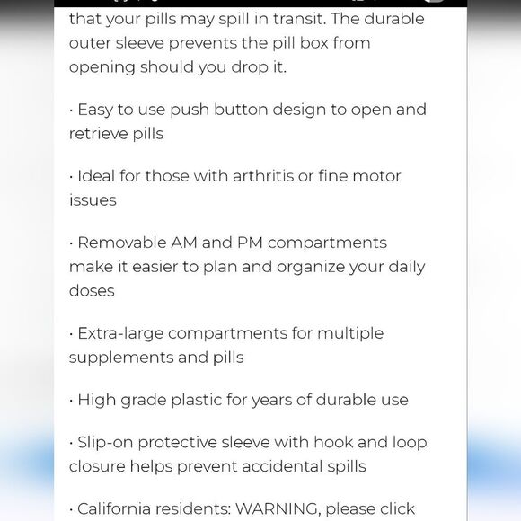 Travelon World Travel Essential 7-Day AM/PM Push Button Pill Case - Picture 6 of 8